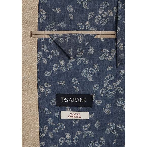 Jos. A. Bank Slim Fit Linen Blend Suit Set size 40 regular/ pants 32by30 - Picture 4 of 13